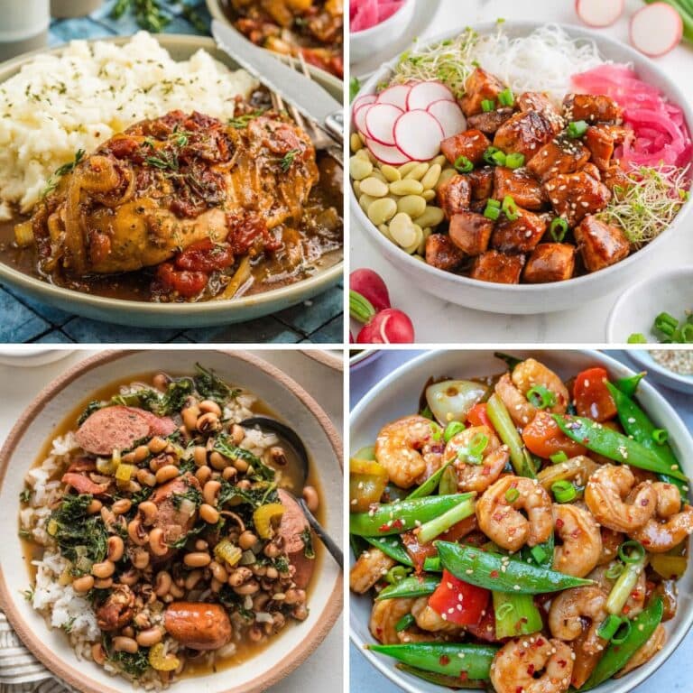 Collage of family-friendly meals that never disappoint.