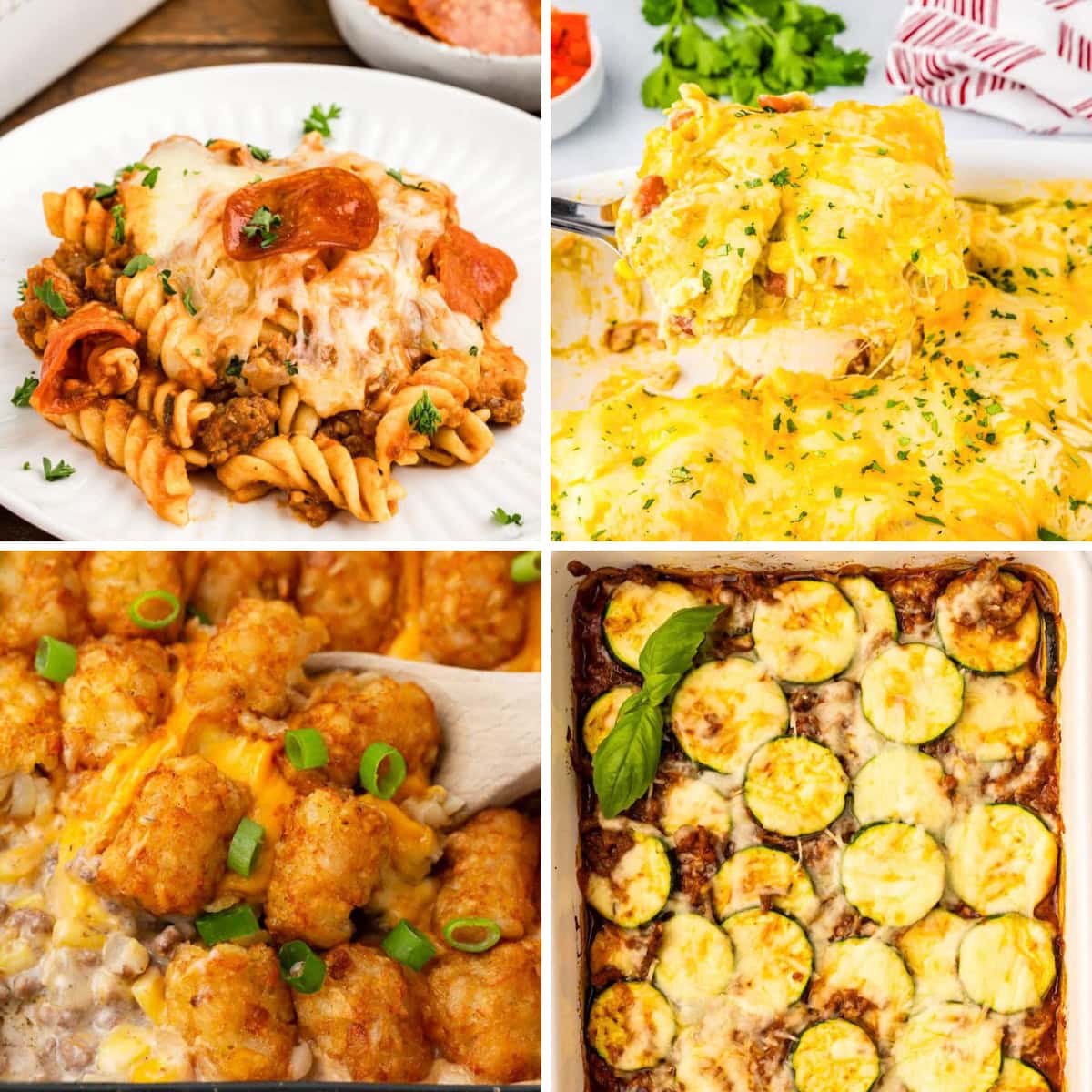 Collage of the favorite casseroles I make.