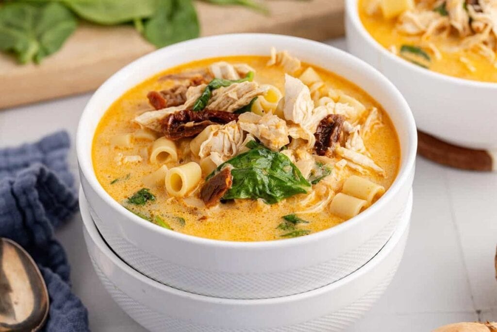 Marry me chicken soup in a bowl.