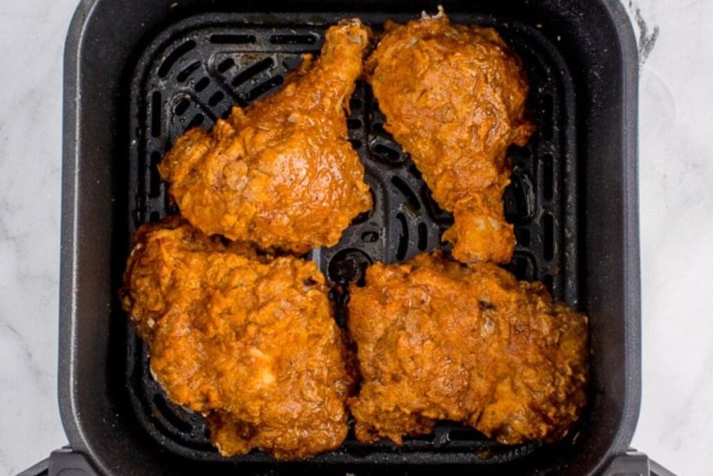 Southern fried chicken in an air fryer.