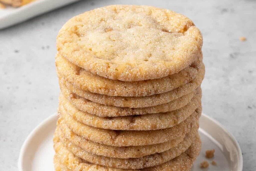A close up shot of toffee cookies.