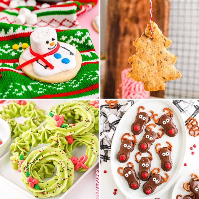 Christmas cookies collage.