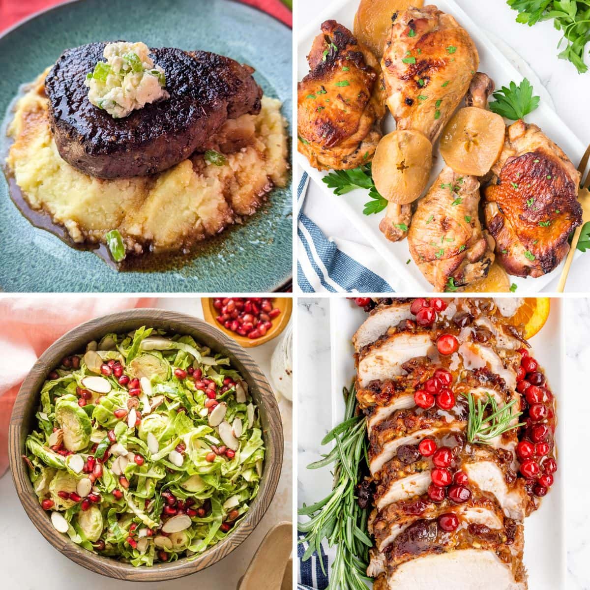 Christmas Dinner collage.