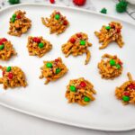 A close up shot of haystack cookies.