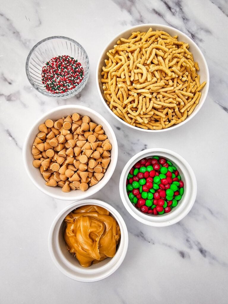 Ingredients for haystack cookies.