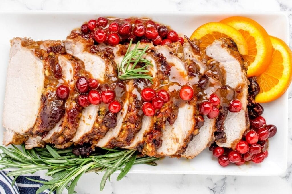 A close up shot of pork roast.