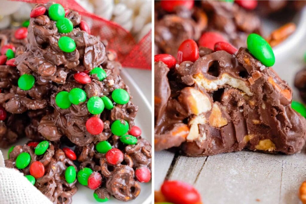 A close up shot of crockpot candy.