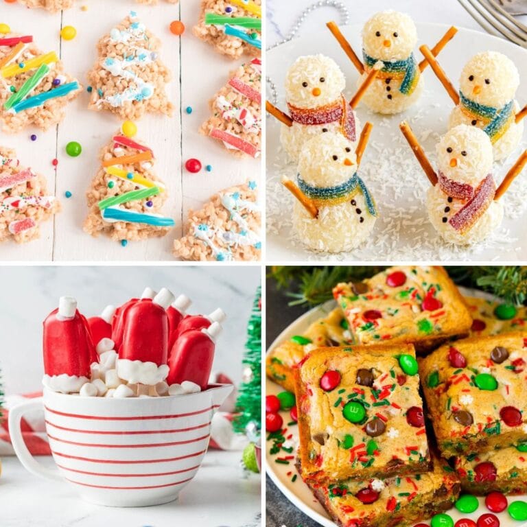 Holiday treats collage.