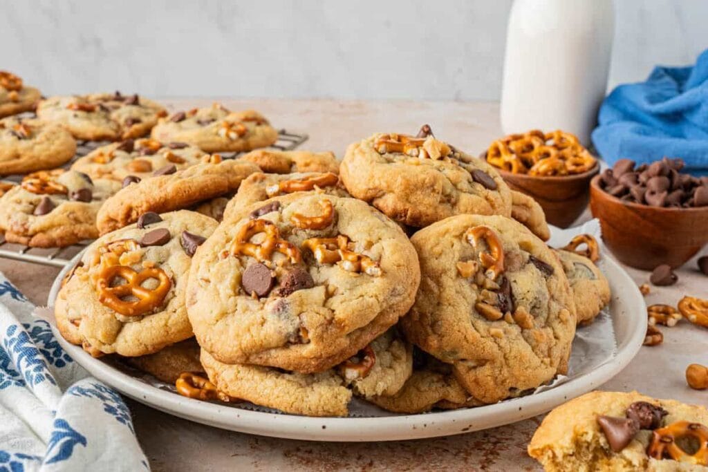 A close up shot of cookies.