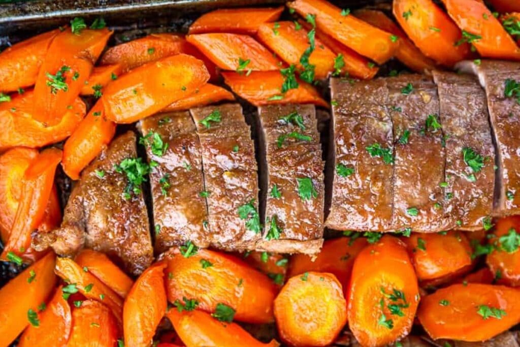 A close up shot of pork tenderloin.