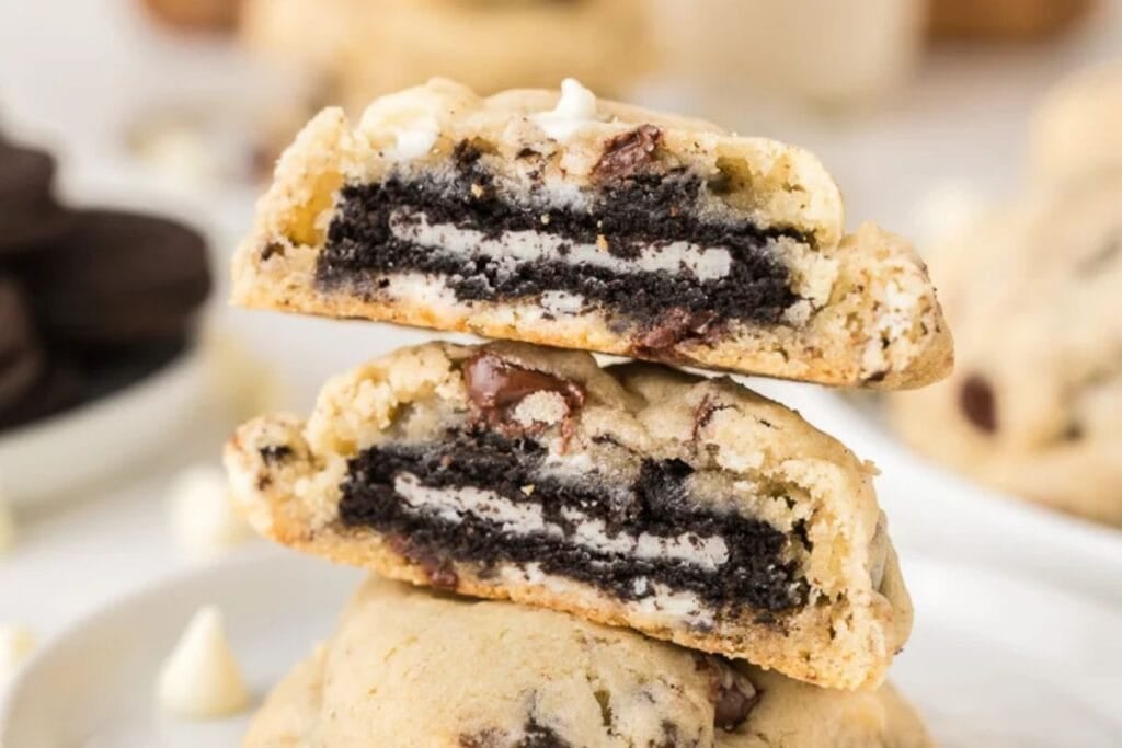 A close up shot of cookies.