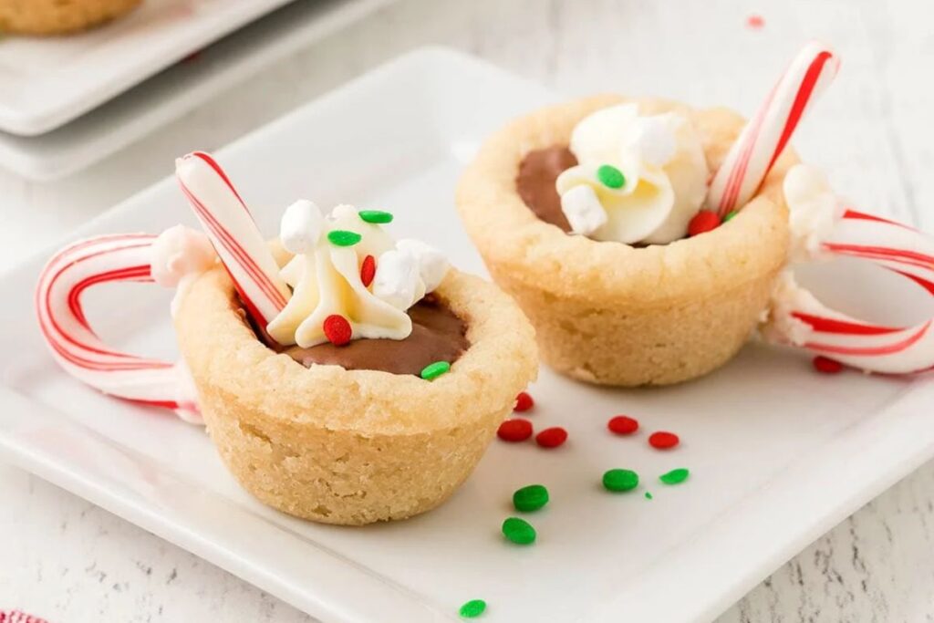A close up shot of peanut butter cup hot chocolate.