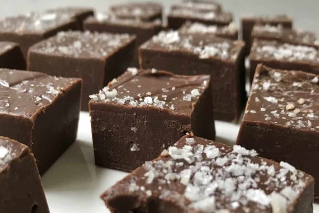 A close up shot of fudge.