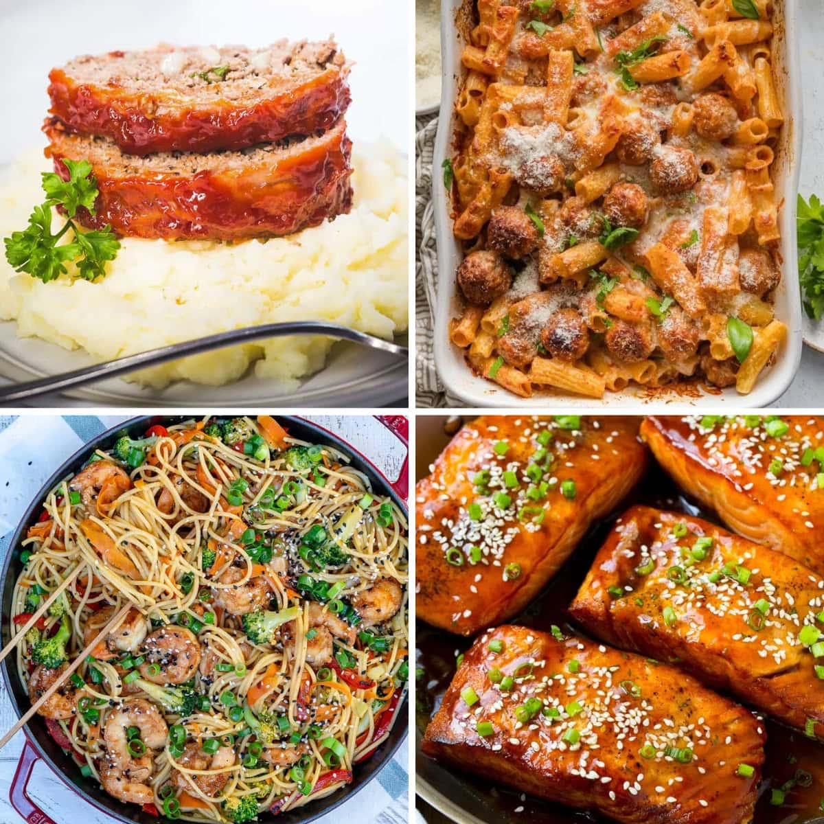 Collage of the best dinners to make.
