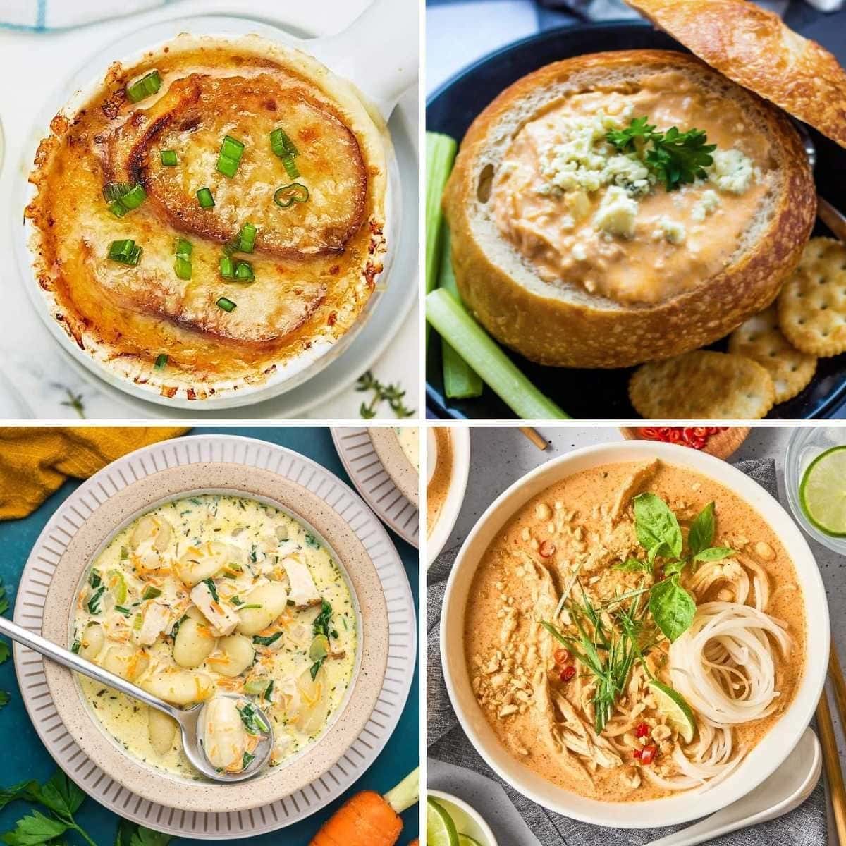 easy soup recipes collage