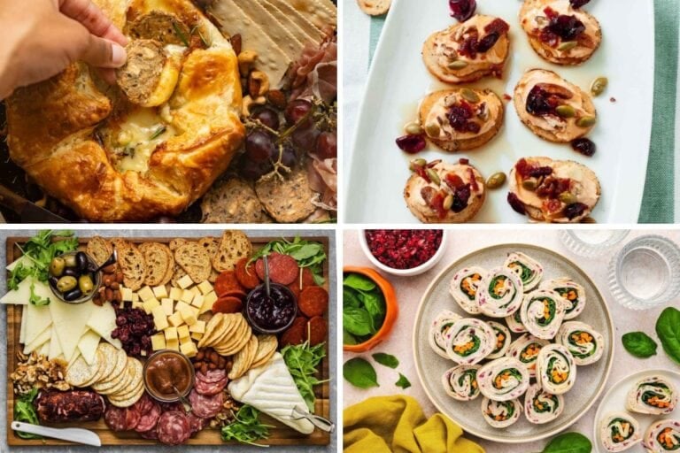Fall appetizers thanksgiving collage