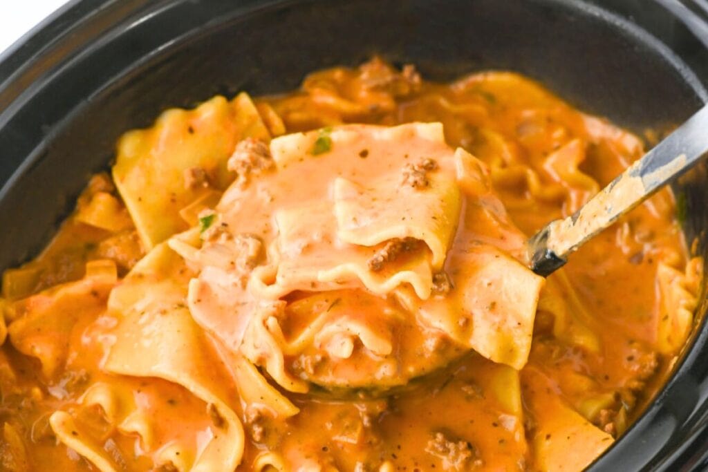 lasagna soup in slow cooker