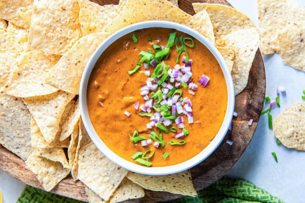 Rotel chili cheese dip in a bowl.