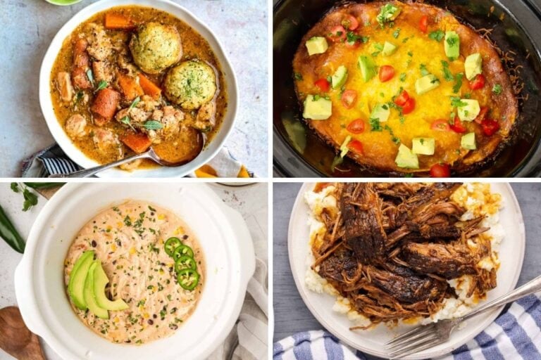 slow cooker dinners collage