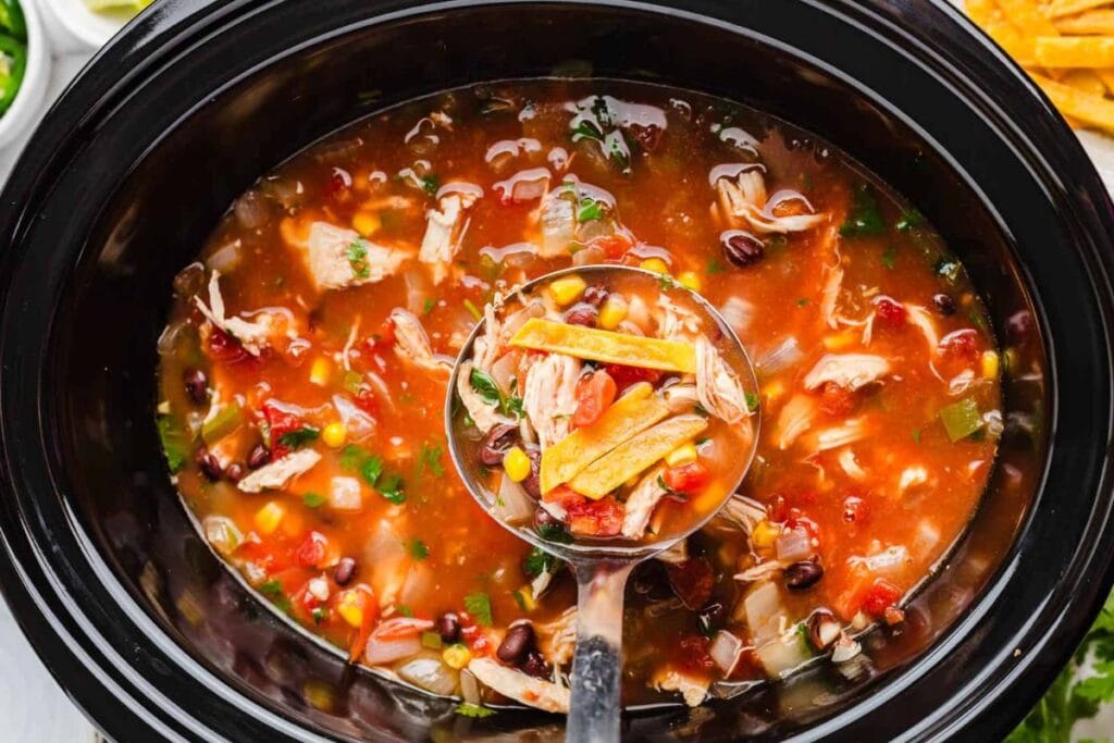 soup in crockpot
