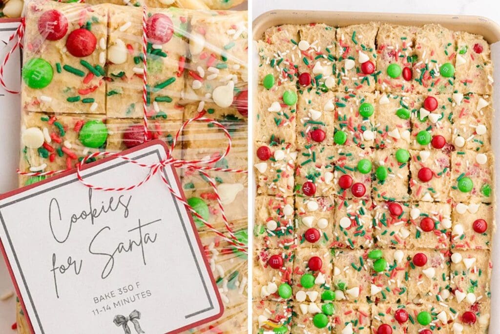 Cookie dough collage.