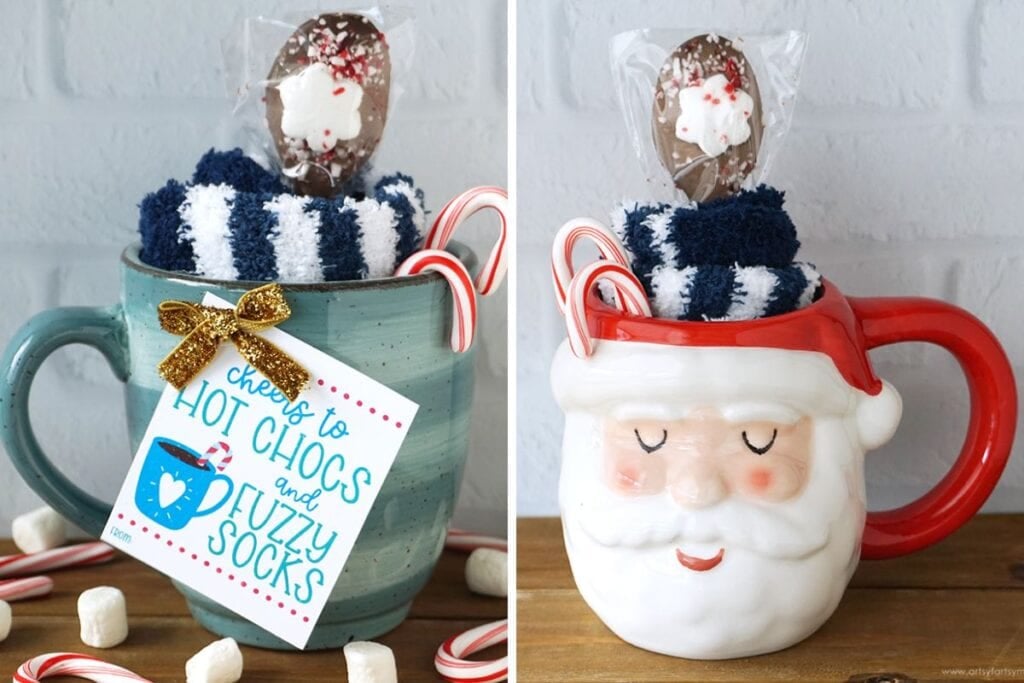 Mug gift idea collage.