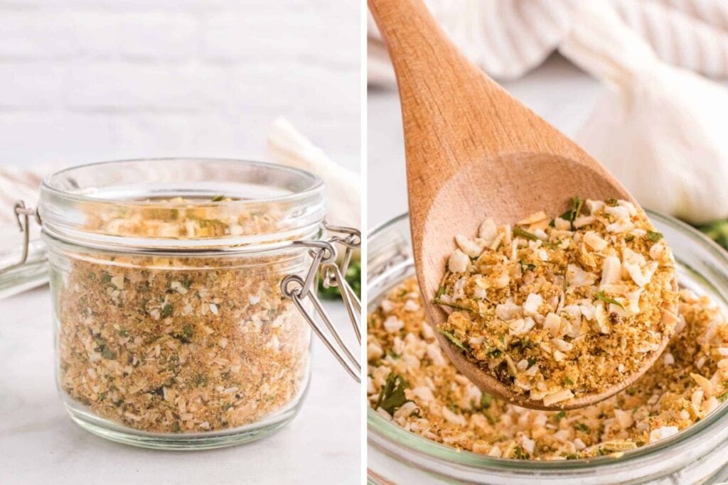 A close up shot of onion soup mix.