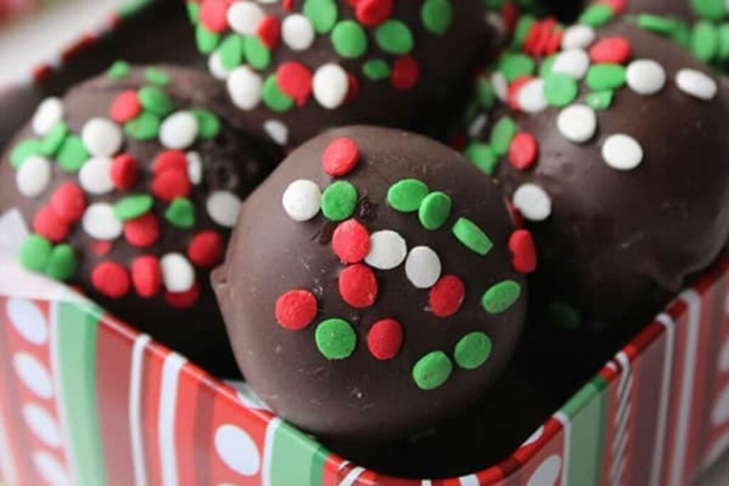 A close up shot of Oreo truffles.