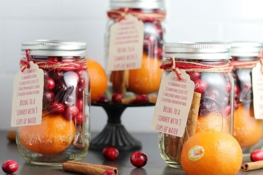 A close up shot of citrus potpourri.