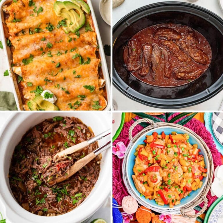 Collage of Best Crockpot Dinners.