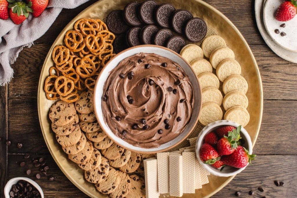 A close up shot of Brownie Batter Dip.