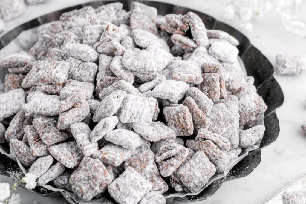 A close up shot of Classic Muddy Buddies.