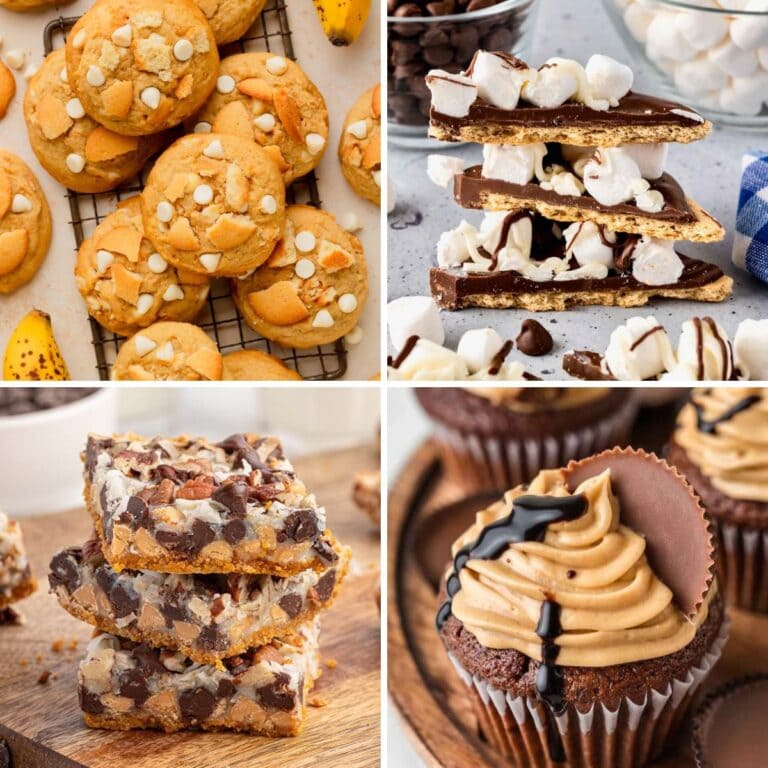 Delicious desserts collage.
