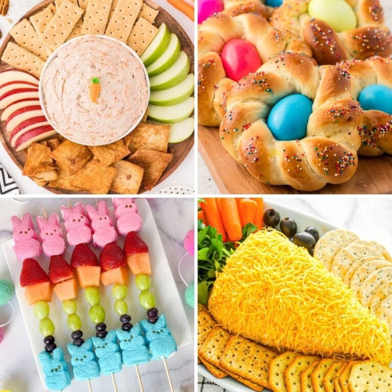 Easter appetizer ideas collage.