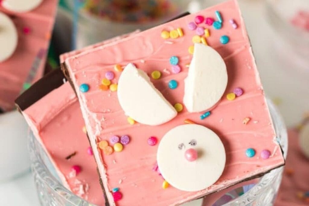 A close up shot of bunny bark.