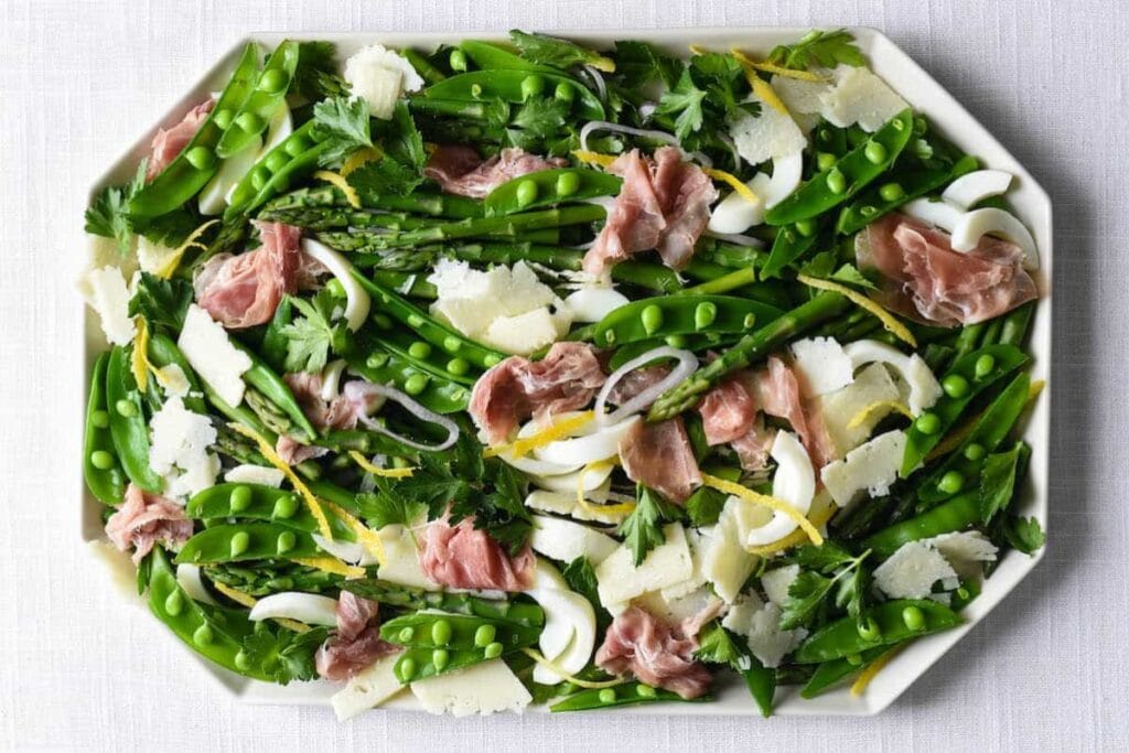 A close up shot of Easter Salad.
