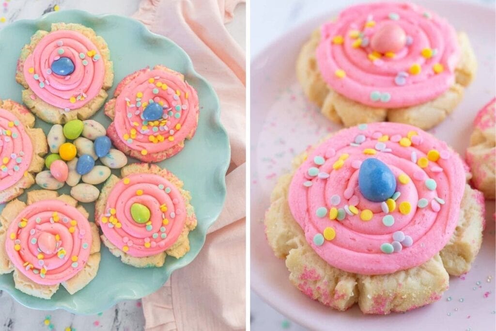 Collage of sugar cookies.