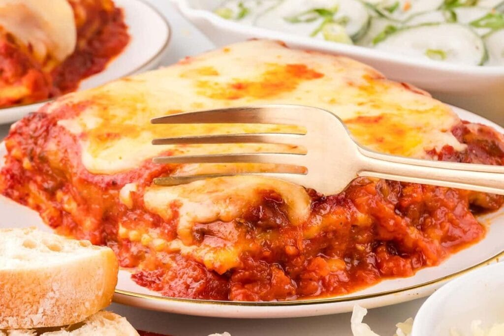 A close up shot of lazy lasagna.