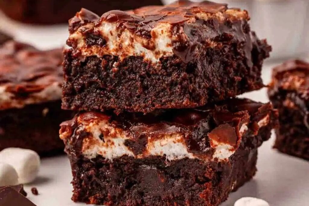 A close up shot of Mississippi Mud Brownies.