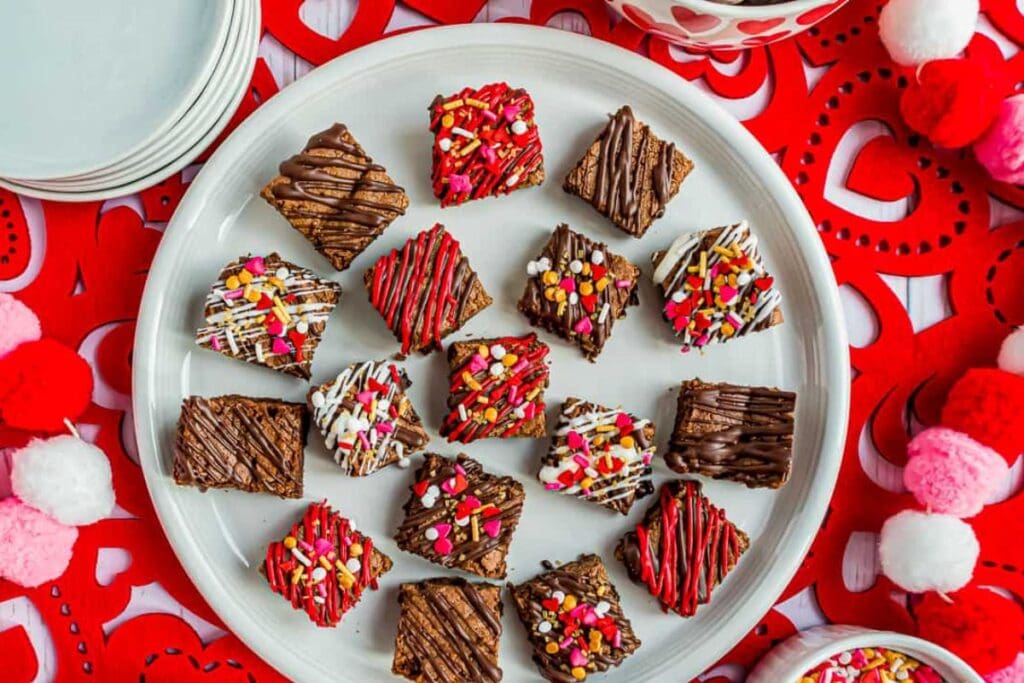 Brownie bites decorate vday