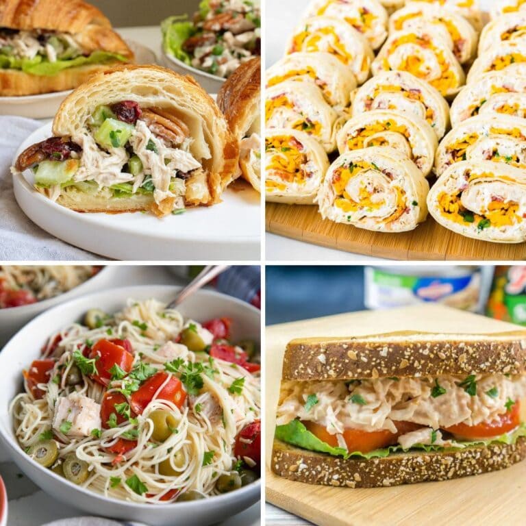 canned chicken recipes collage