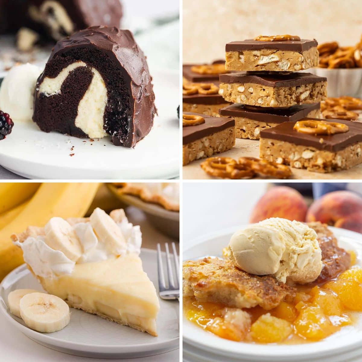 Desserts collage.