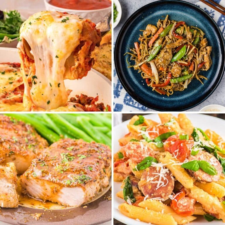 Favorite dinners collage.