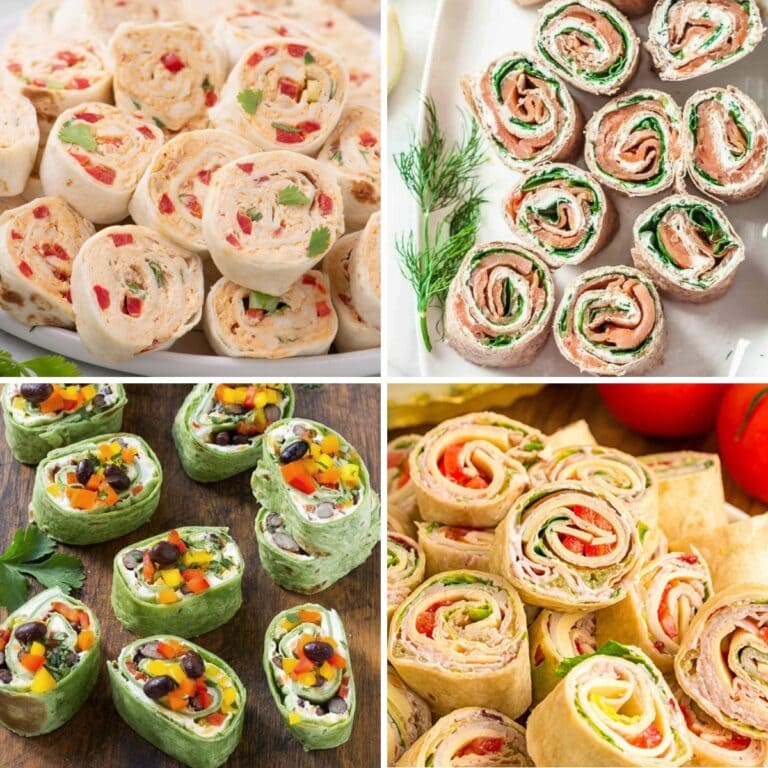 Collage of pinwheel recipes.