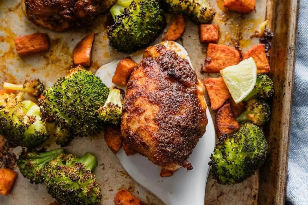 A close up shot of chipotle chicken.