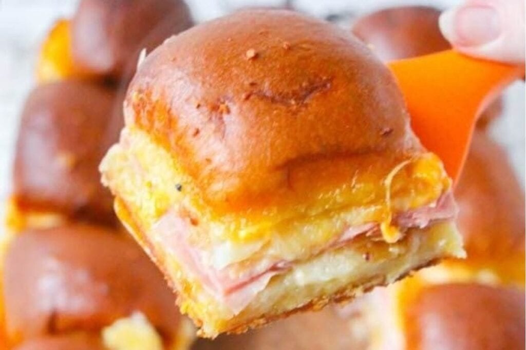 A close up shot of sliders.