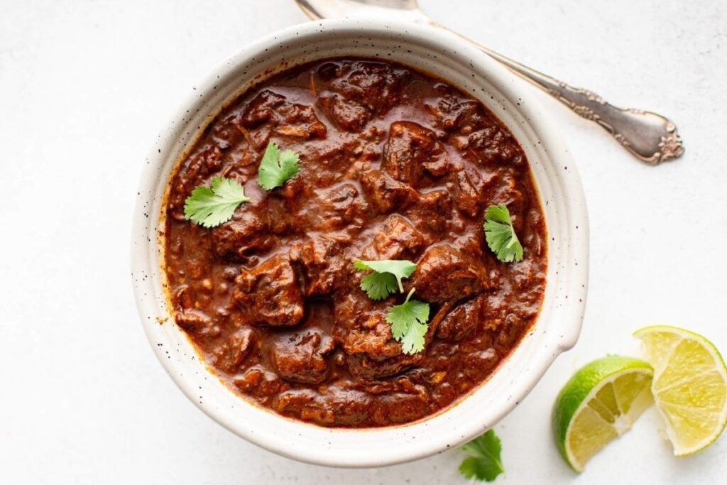 A close up shot of chili.