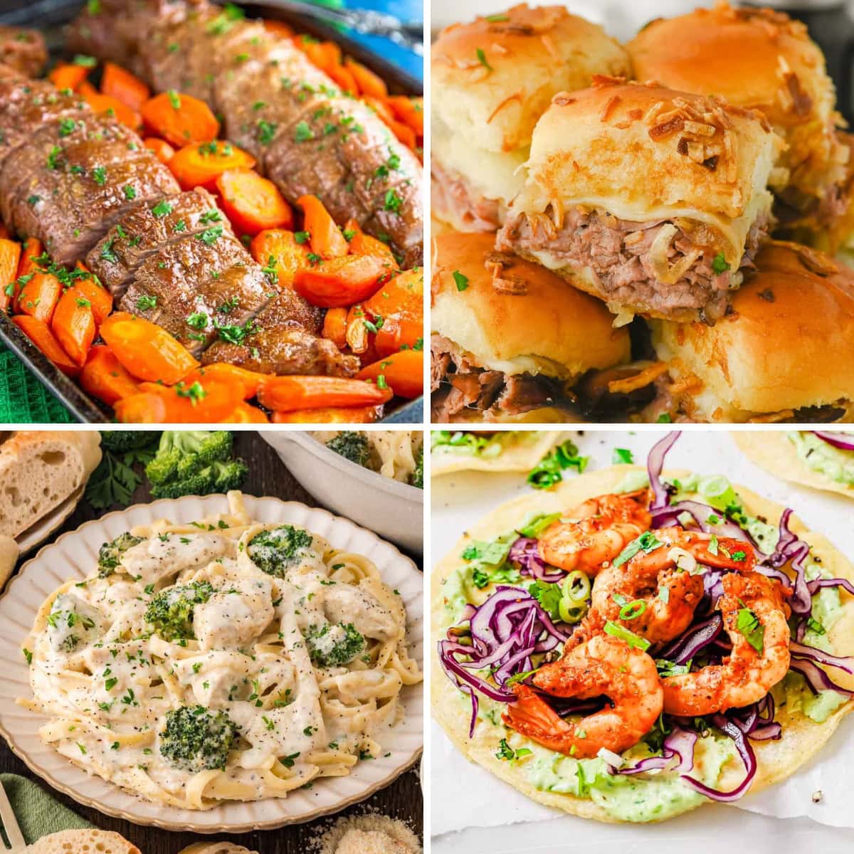 Collage of best family dinners I have made.