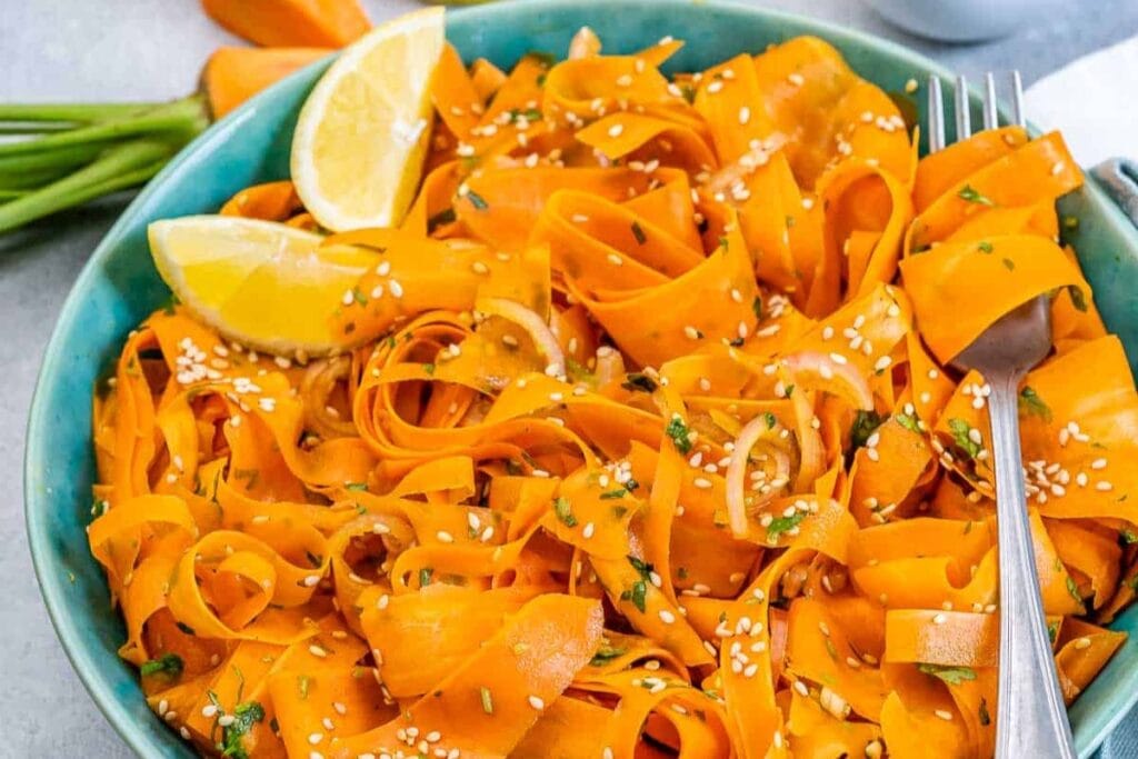 Carrot Salad in a bowl.