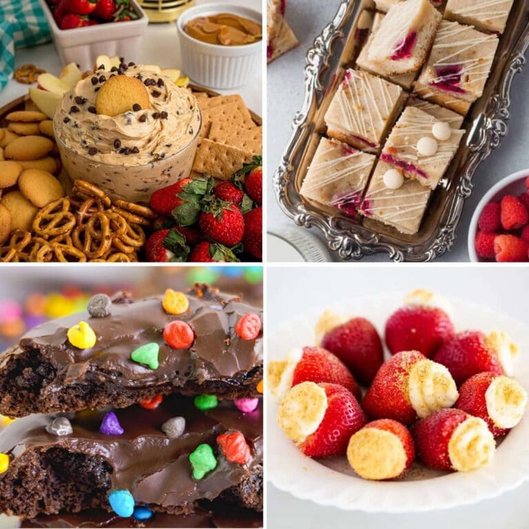 last minute hosting desserts collage
